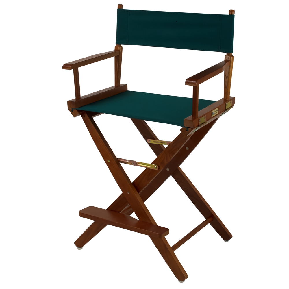 American Trails Extra-Wide Premium 24"  Directors Chair Mission Oak Frame W/Hunter Green Color Cover. Picture 4