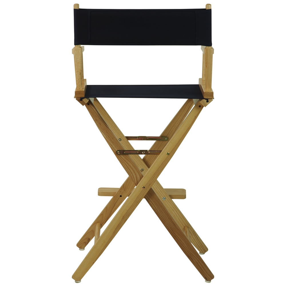 American Trails Extra-Wide Premium 30"  Directors Chair Natural Frame W/Navy Color Cover. Picture 3