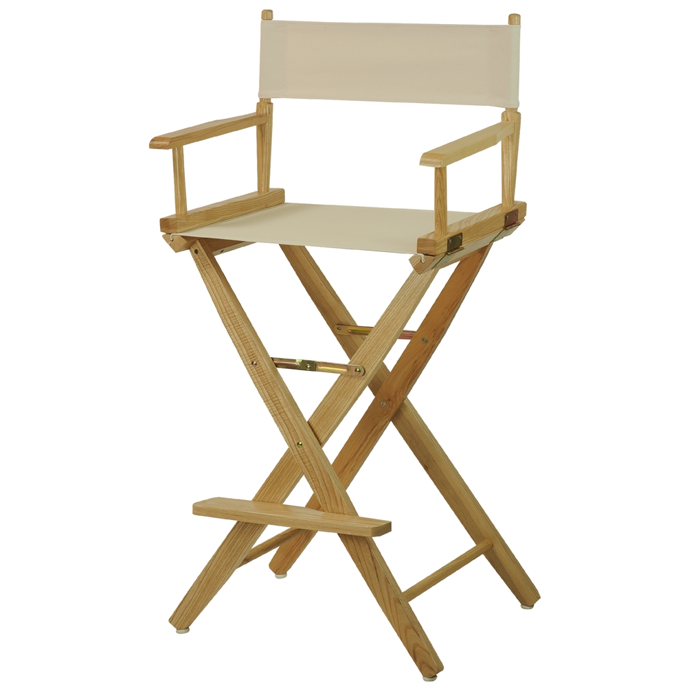 American Trails Extra-Wide Premium 30"  Directors Chair Natural Frame W/Natural Color Cover. Picture 4
