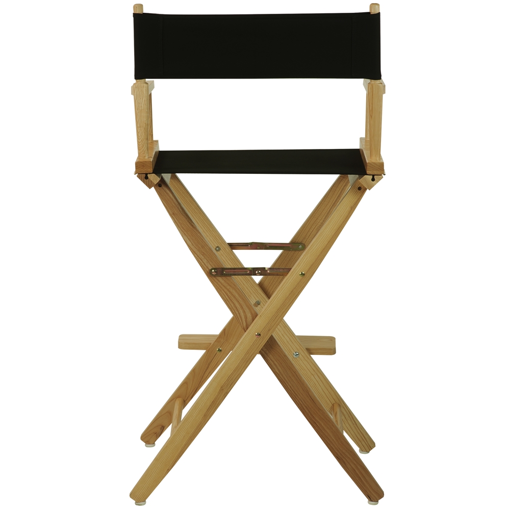 American Trails Extra-Wide Premium 30"  Directors Chair Natural Frame W/Black Color Cover. Picture 3