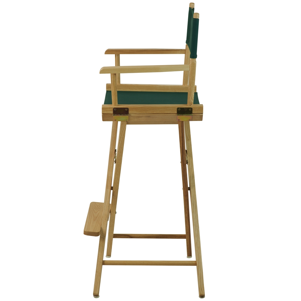 American Trails Extra-Wide Premium 30"  Directors Chair Natural Frame W/Hunter Green Color Cover. Picture 2