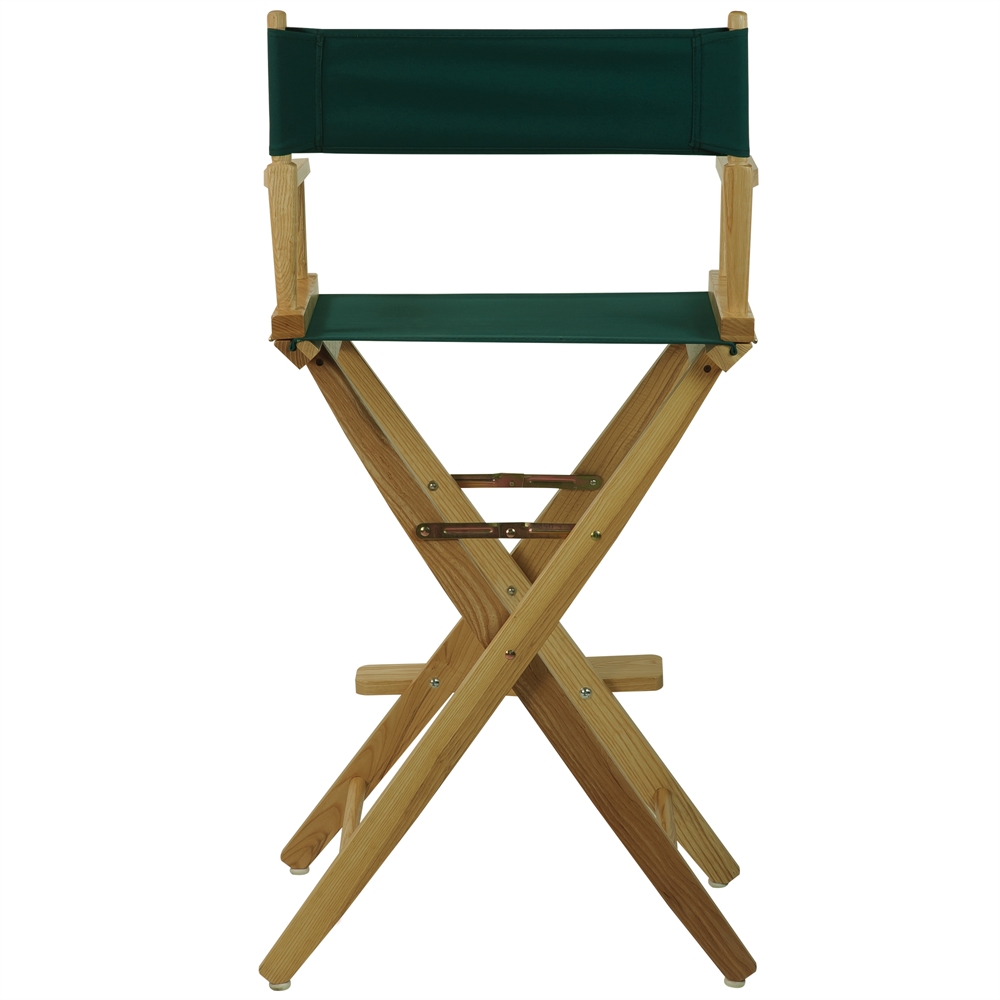 American Trails Extra-Wide Premium 30"  Directors Chair Natural Frame W/Hunter Green Color Cover. Picture 3