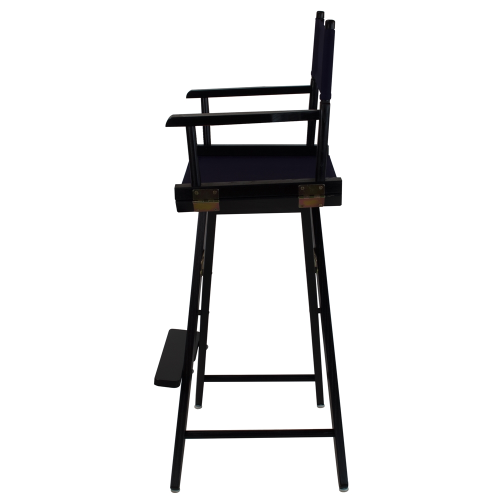 American Trails Extra-Wide Premium 30"  Directors Chair Black Frame W/Navy Color Cover. Picture 2