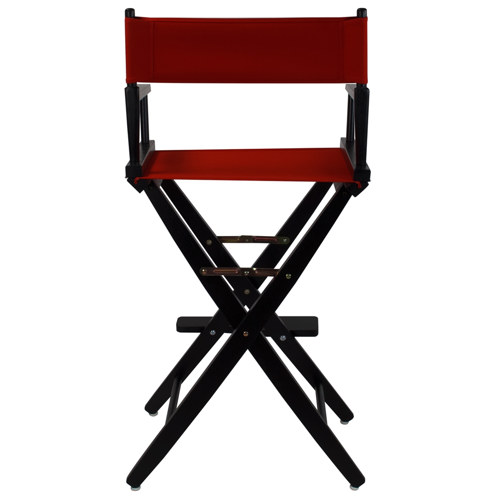 American Trails Extra-Wide Premium 30"  Directors Chair Black Frame W/Red Color Cover. Picture 3