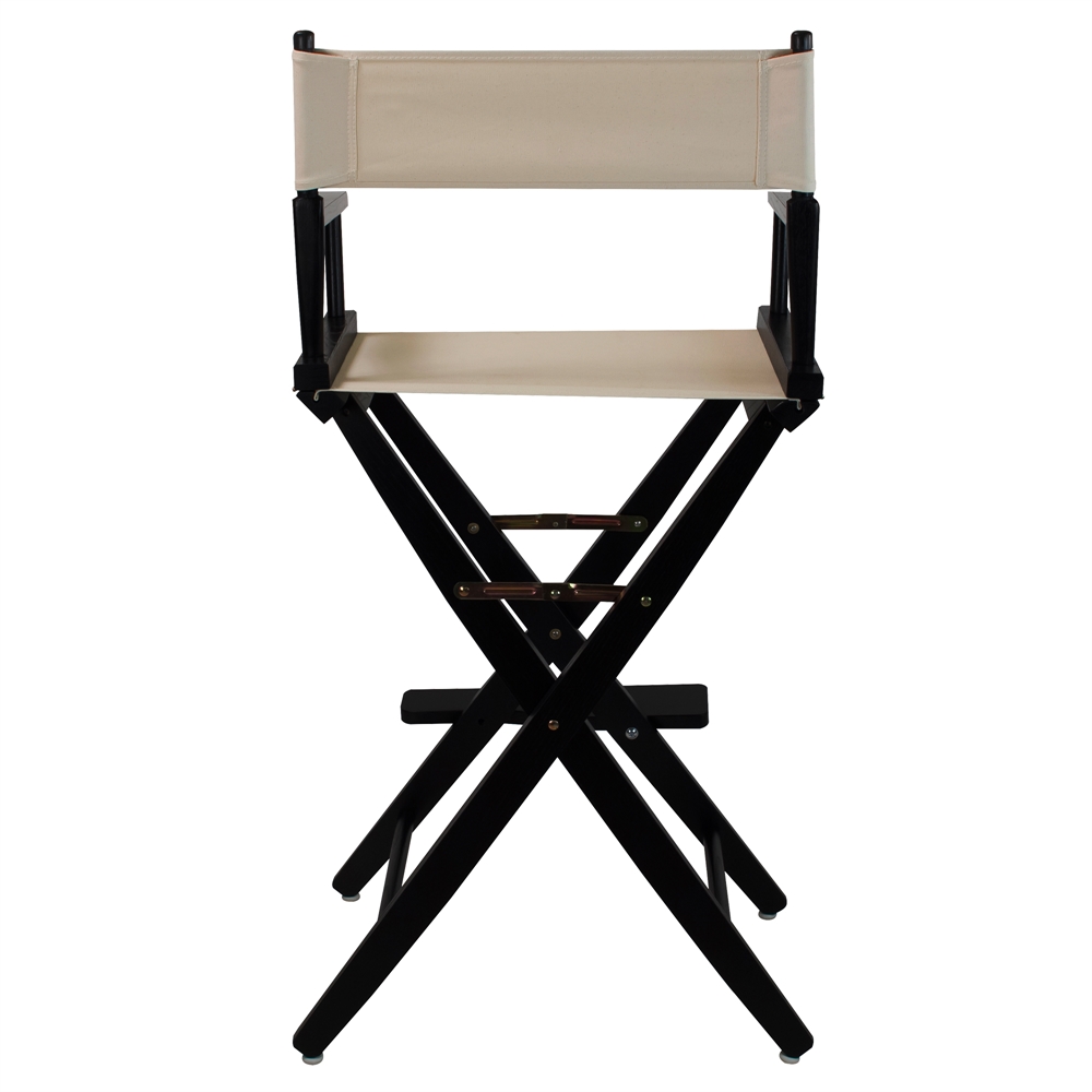 American Trails Extra-Wide Premium 30"  Directors Chair Black Frame W/Natural Color Cover. Picture 3