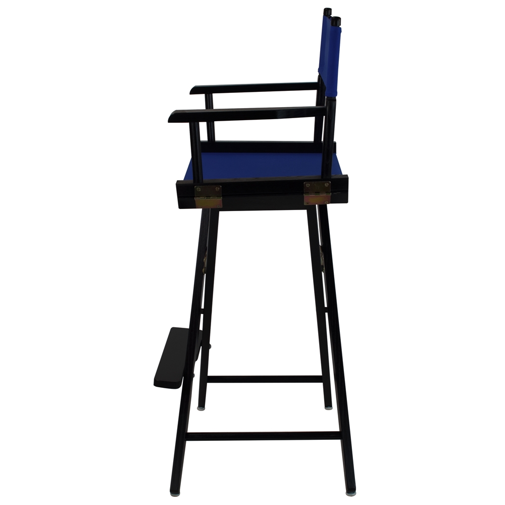 American Trails Extra-Wide Premium 30"  Directors Chair Black Frame W/Royal Blue Color Cover. Picture 2