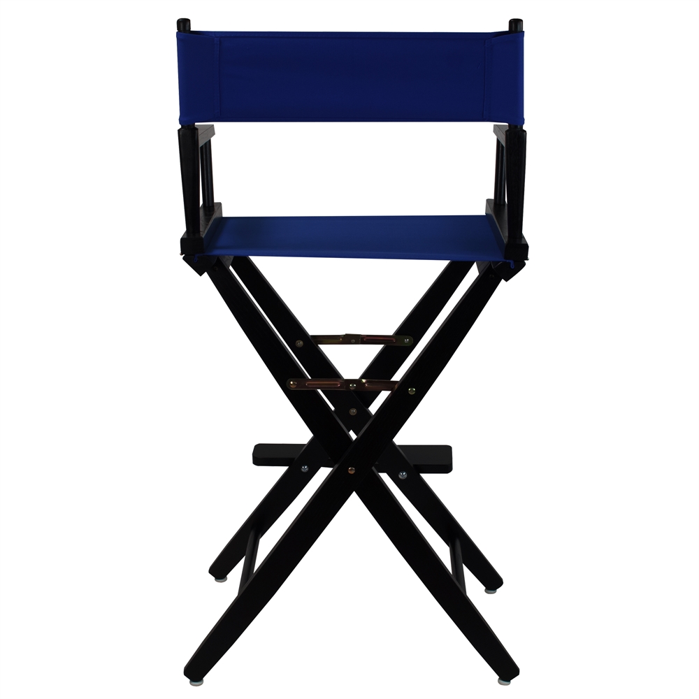 American Trails Extra-Wide Premium 30"  Directors Chair Black Frame W/Royal Blue Color Cover. Picture 3