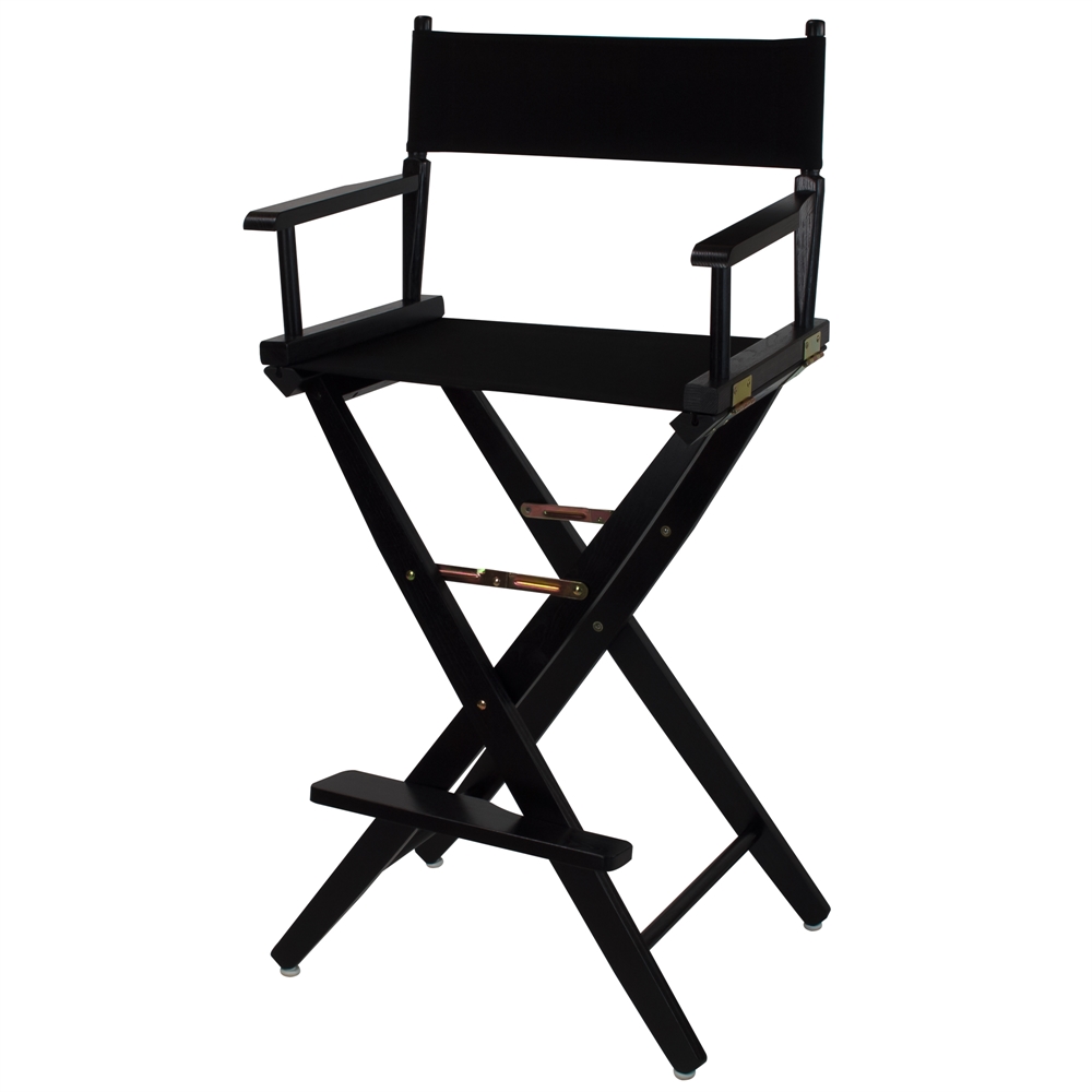 American Trails Extra-Wide Premium 30"  Directors Chair Black Frame W/Black Color Cover. Picture 4