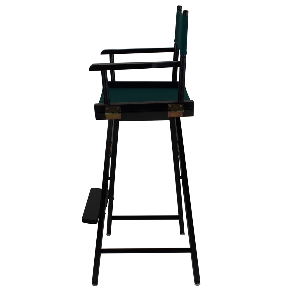 American Trails Extra-Wide Premium 30"  Directors Chair Black Frame W/Hunter Green Color Cover. Picture 2