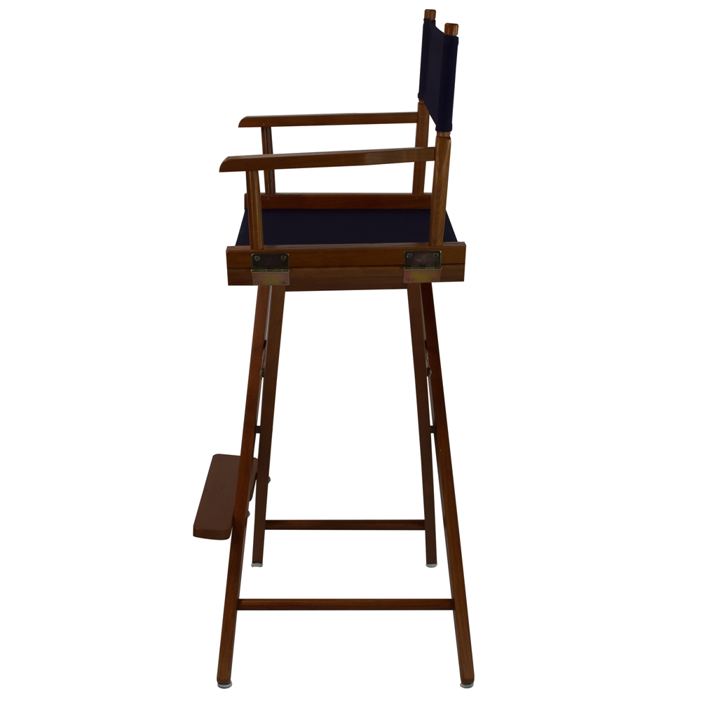 American Trails Extra-Wide Premium 30"  Directors Chair Mission Oak Frame W/Navy Color Cover. Picture 2