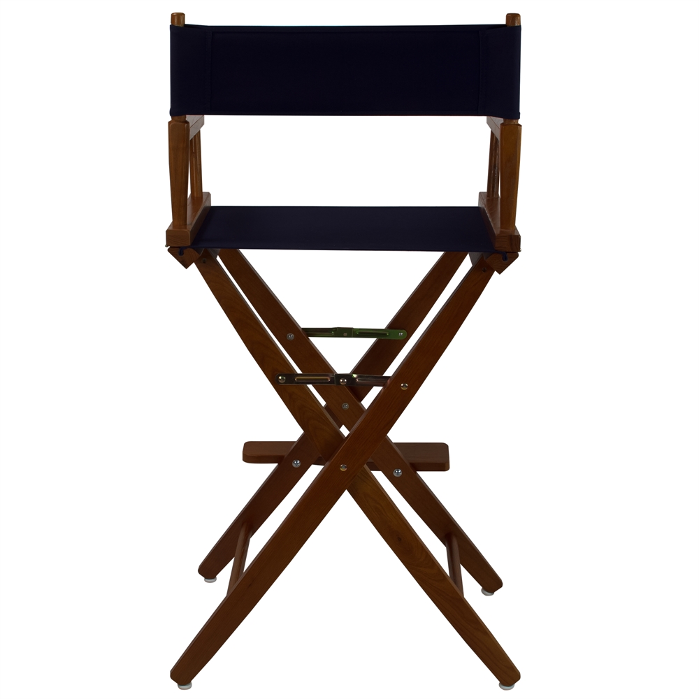 American Trails Extra-Wide Premium 30"  Directors Chair Mission Oak Frame W/Navy Color Cover. Picture 3