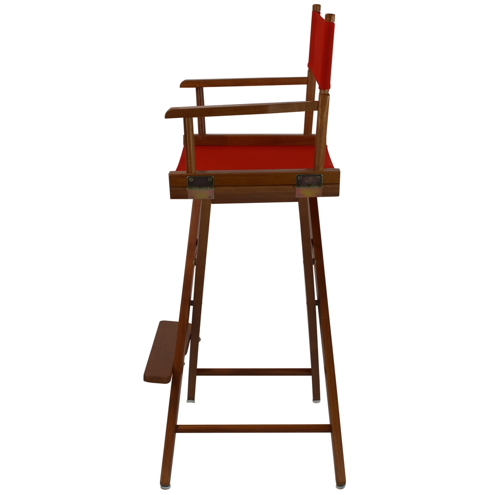 American Trails Extra-Wide Premium 30"  Directors Chair Mission Oak Frame W/Red Color Cover. Picture 2