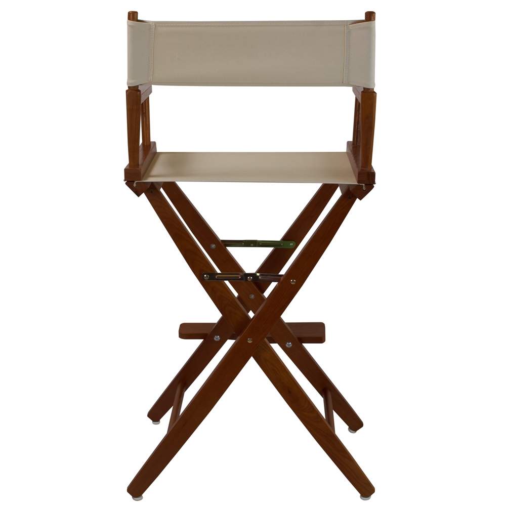 American Trails Extra-Wide Premium 30"  Directors Chair Mission Oak Frame W/Natural Color Cover. Picture 3