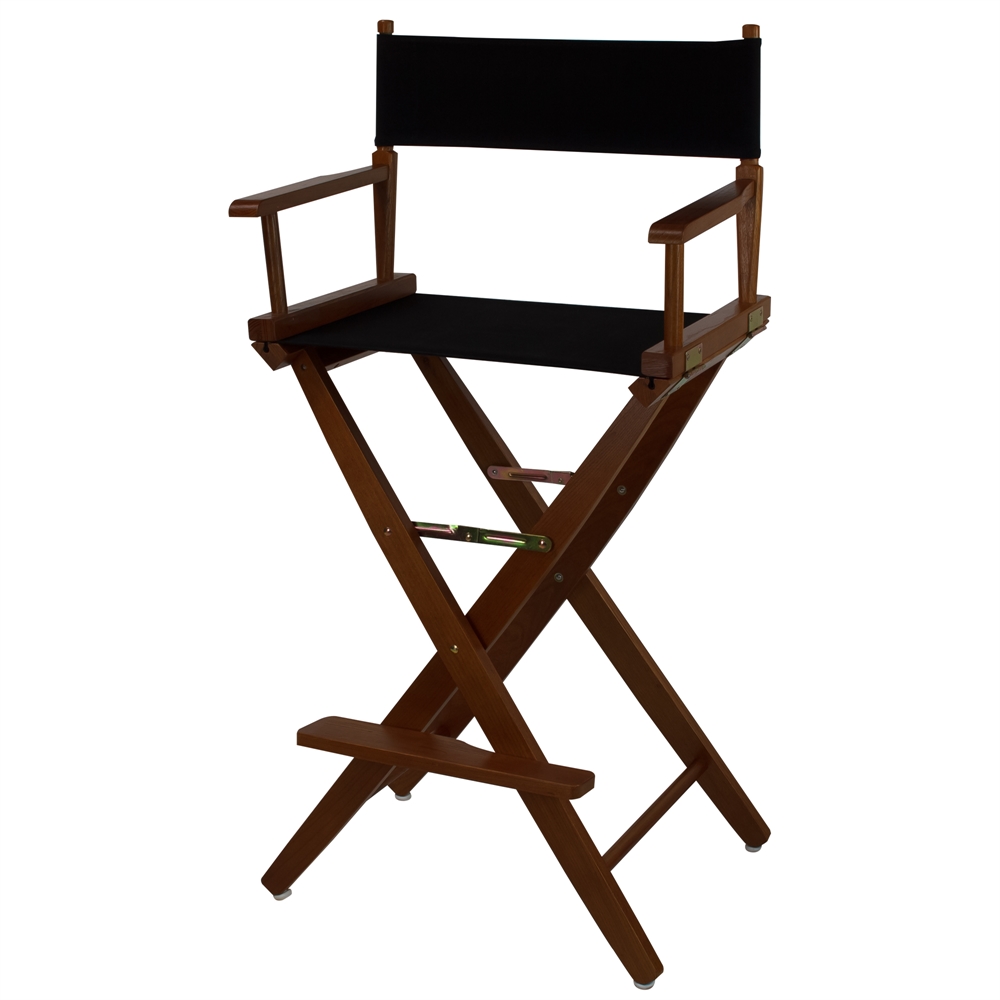 American Trails Extra-Wide Premium 30"  Directors Chair Mission Oak Frame W/Black Color Cover. Picture 4