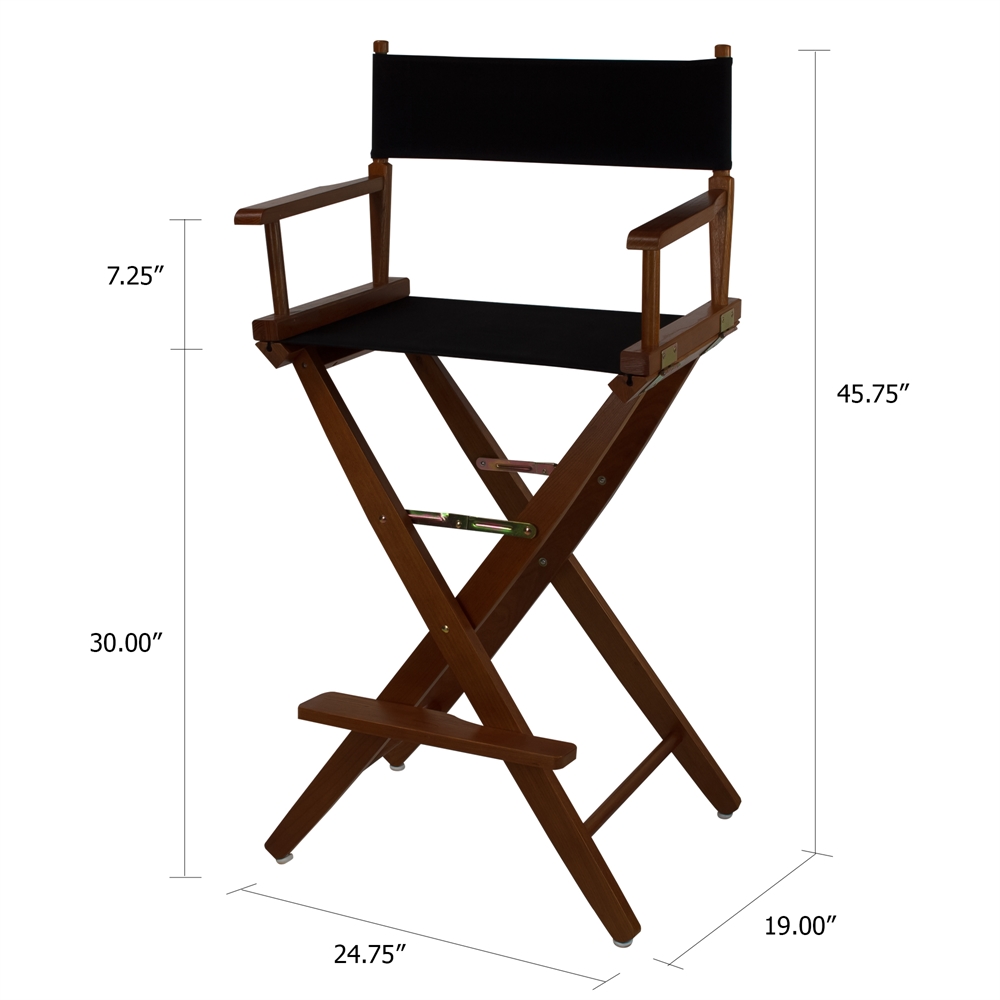 American Trails Extra-Wide Premium 30"  Directors Chair Mission Oak Frame W/Black Color Cover. Picture 5