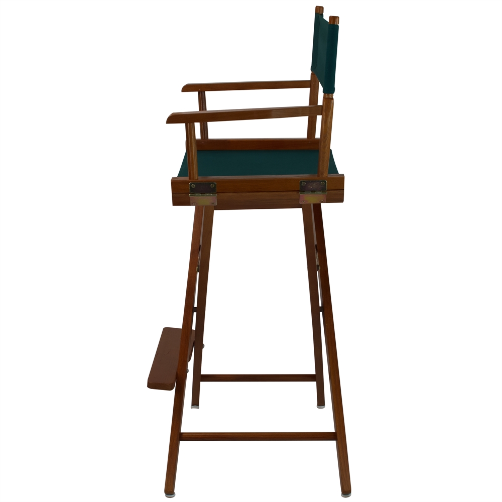 American Trails Extra-Wide Premium 30"  Directors Chair Mission Oak Frame W/Hunter Green Color Cover. Picture 2
