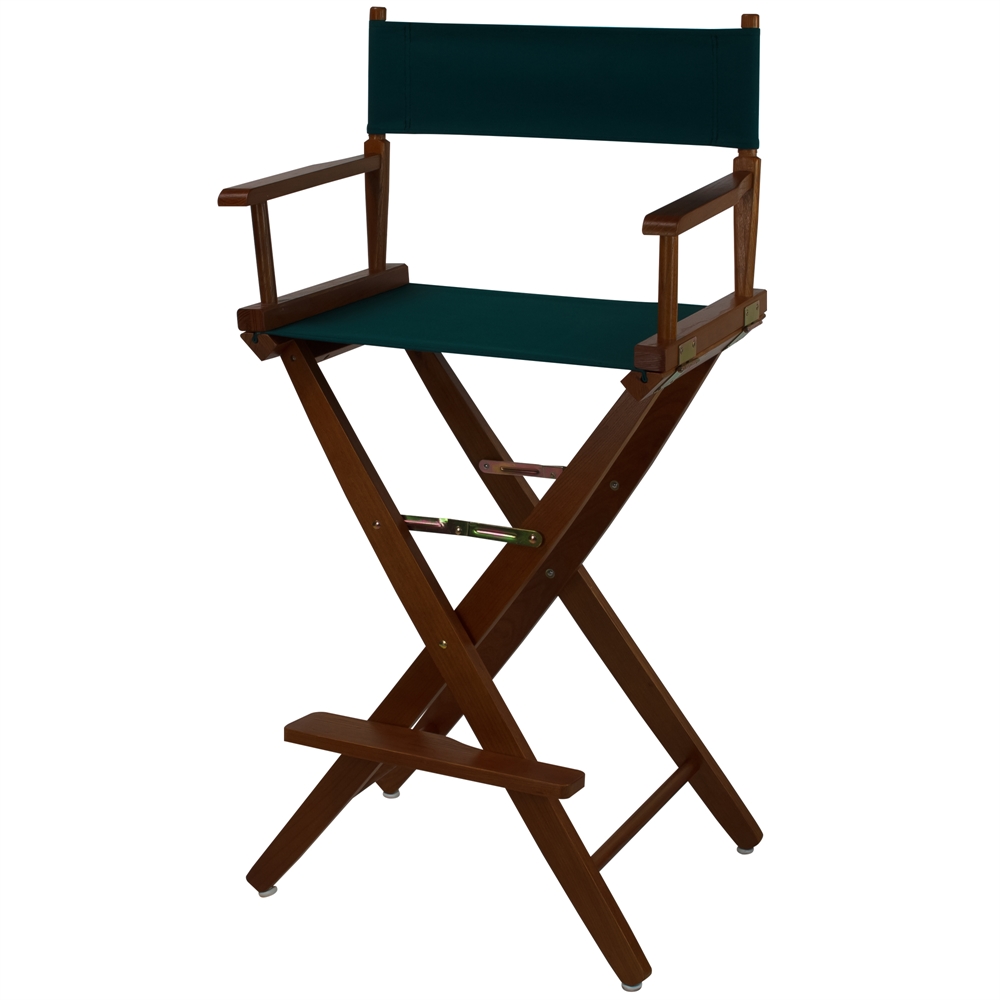 American Trails Extra-Wide Premium 30"  Directors Chair Mission Oak Frame W/Hunter Green Color Cover. Picture 4