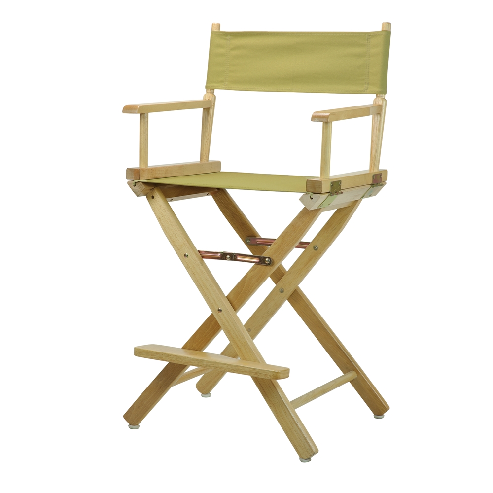 24" Director's Chair Natural Frame-Olive Canvas. Picture 2