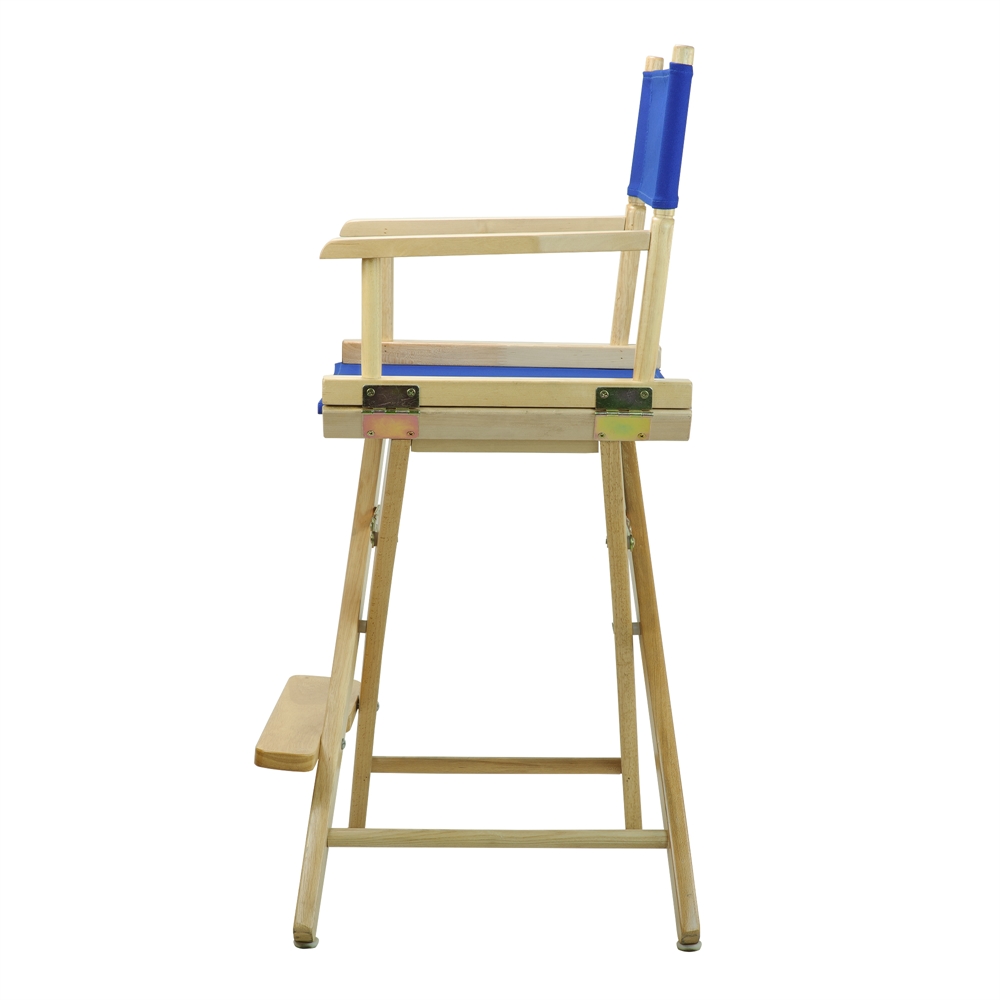 24" Director's Chair Natural Frame-Royal Blue Canvas. Picture 3