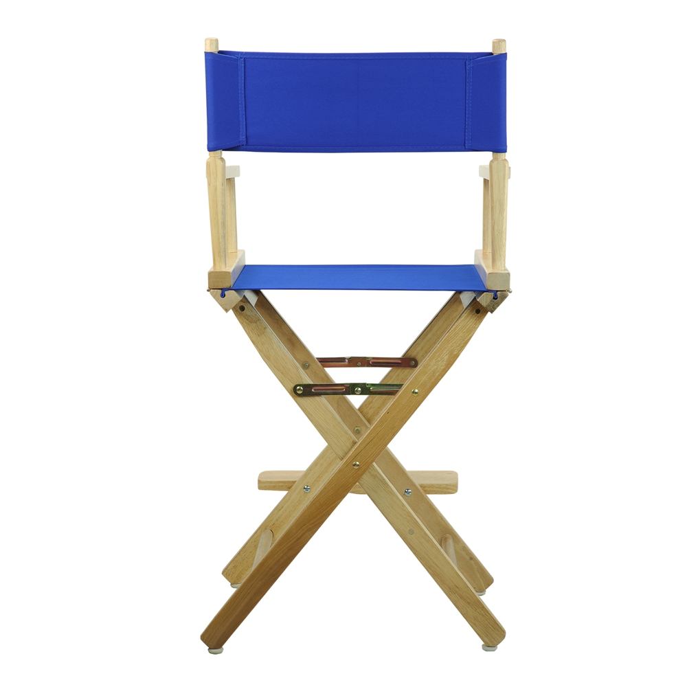 24" Director's Chair Natural Frame-Royal Blue Canvas. Picture 4