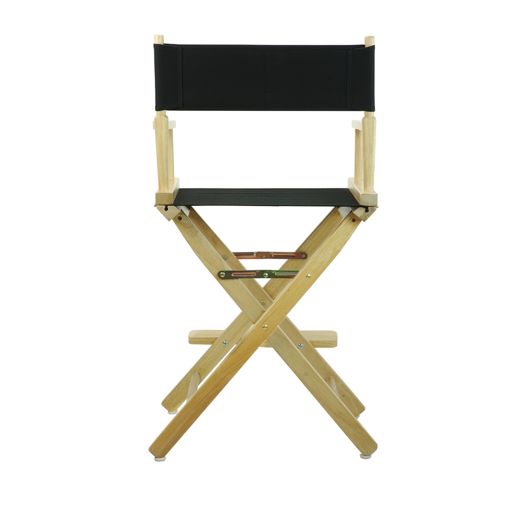 24" Director's Chair Natural Frame-Black Canvas. Picture 4