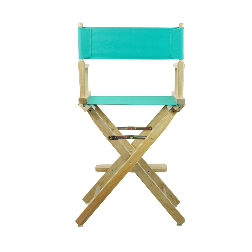 24" Director's Chair Natural Frame-Teal Canvas. Picture 4