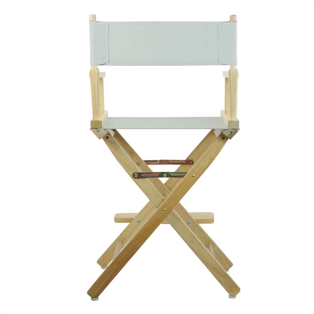 24" Director's Chair Natural Frame-Gray Canvas. Picture 4