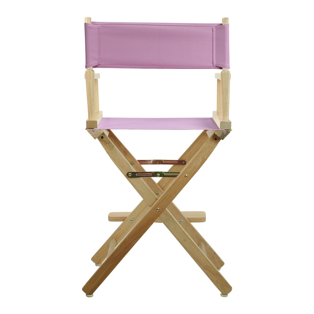 24" Director's Chair Natural Frame-Pink Canvas. Picture 4