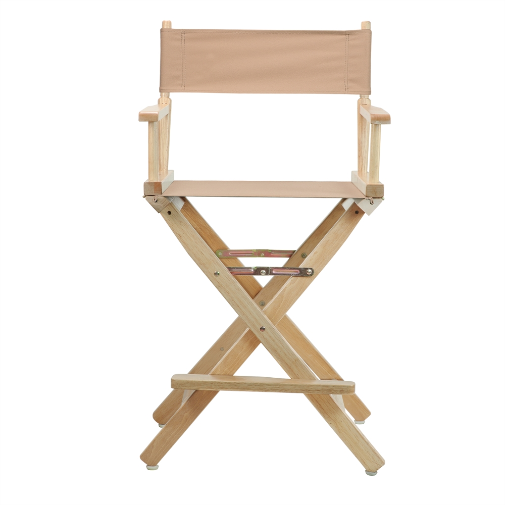 24" Director's Chair Natural Frame-Tan Canvas. Picture 1
