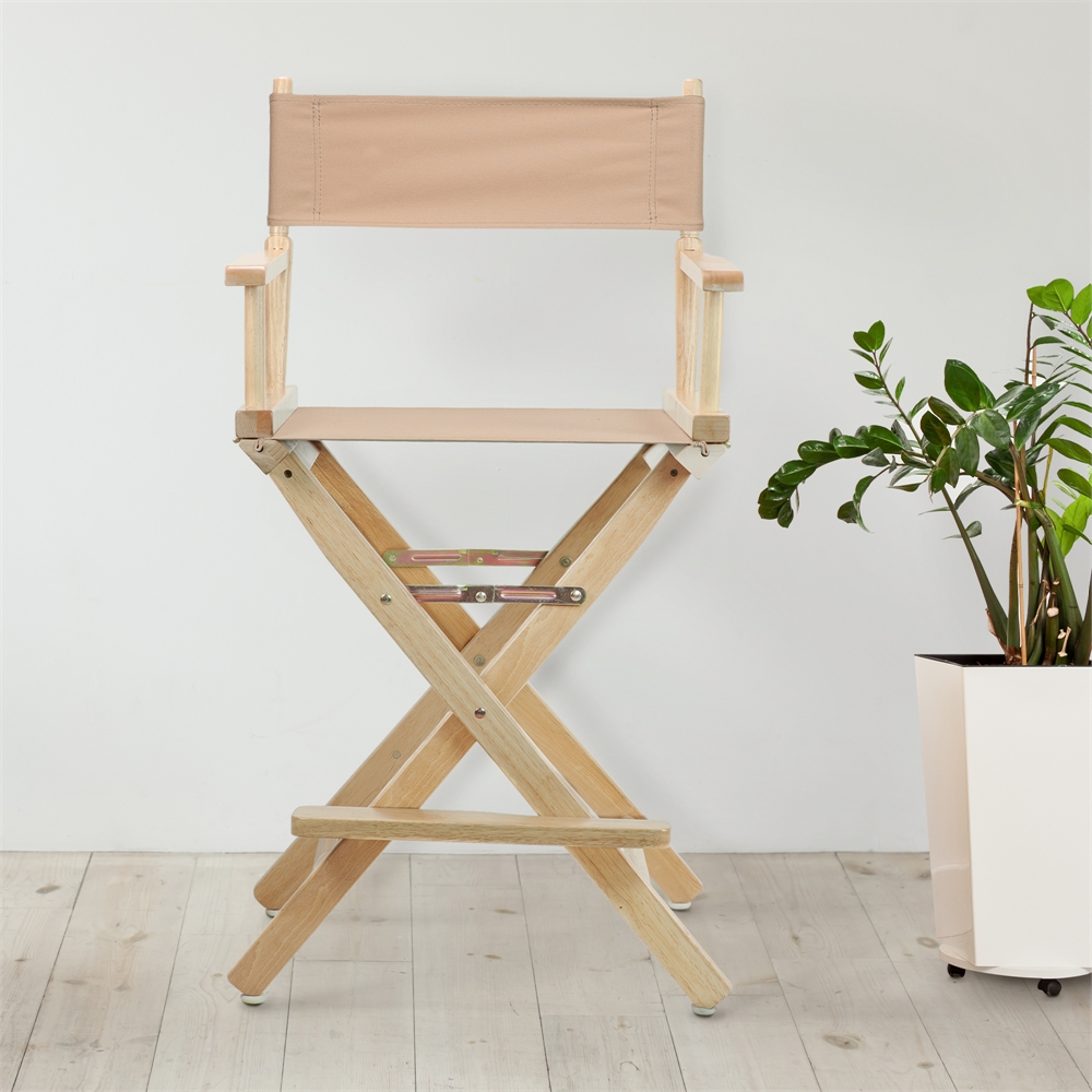 24" Director's Chair Natural Frame-Tan Canvas. Picture 8