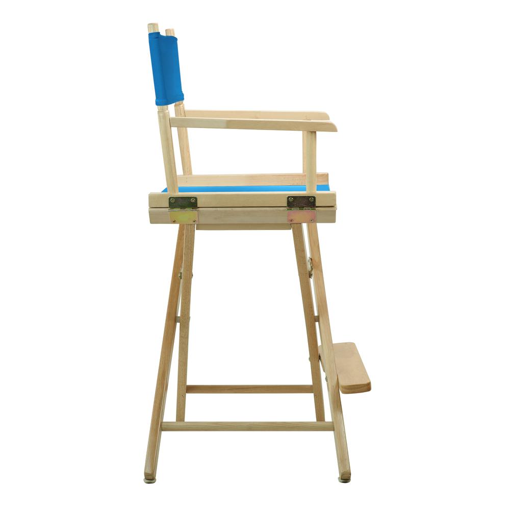 24" Director's Chair Natural Frame-Turquoise Canvas. Picture 3