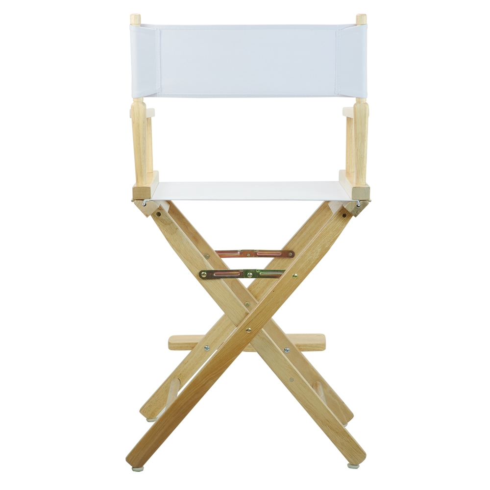 24" Director's Chair Natural Frame-White Canvas. Picture 4