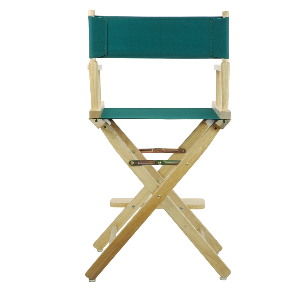 24" Director's Chair Natural Frame-Hunter Green Canvas. Picture 4