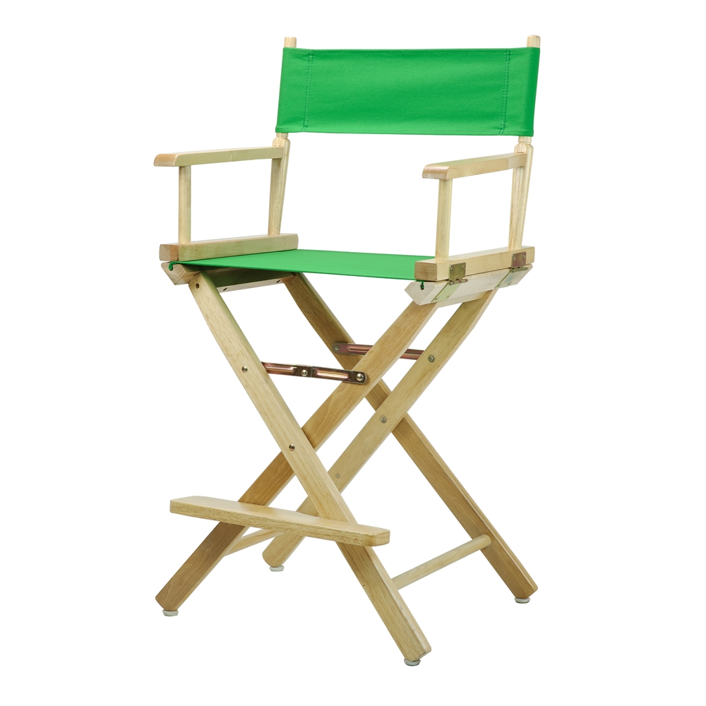 24" Director's Chair Natural Frame-Green Canvas. Picture 2