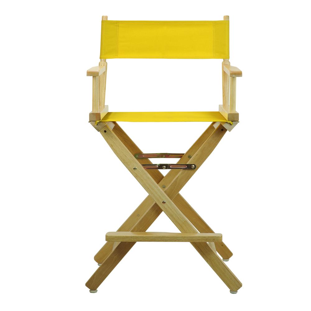 24" Director's Chair Natural Frame-Gold Canvas. Picture 1