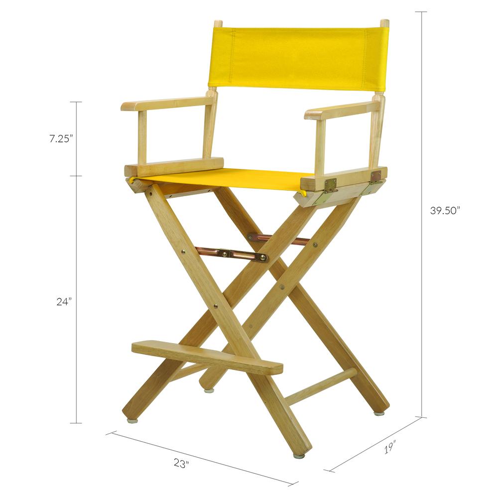 24" Director's Chair Natural Frame-Gold Canvas. Picture 6