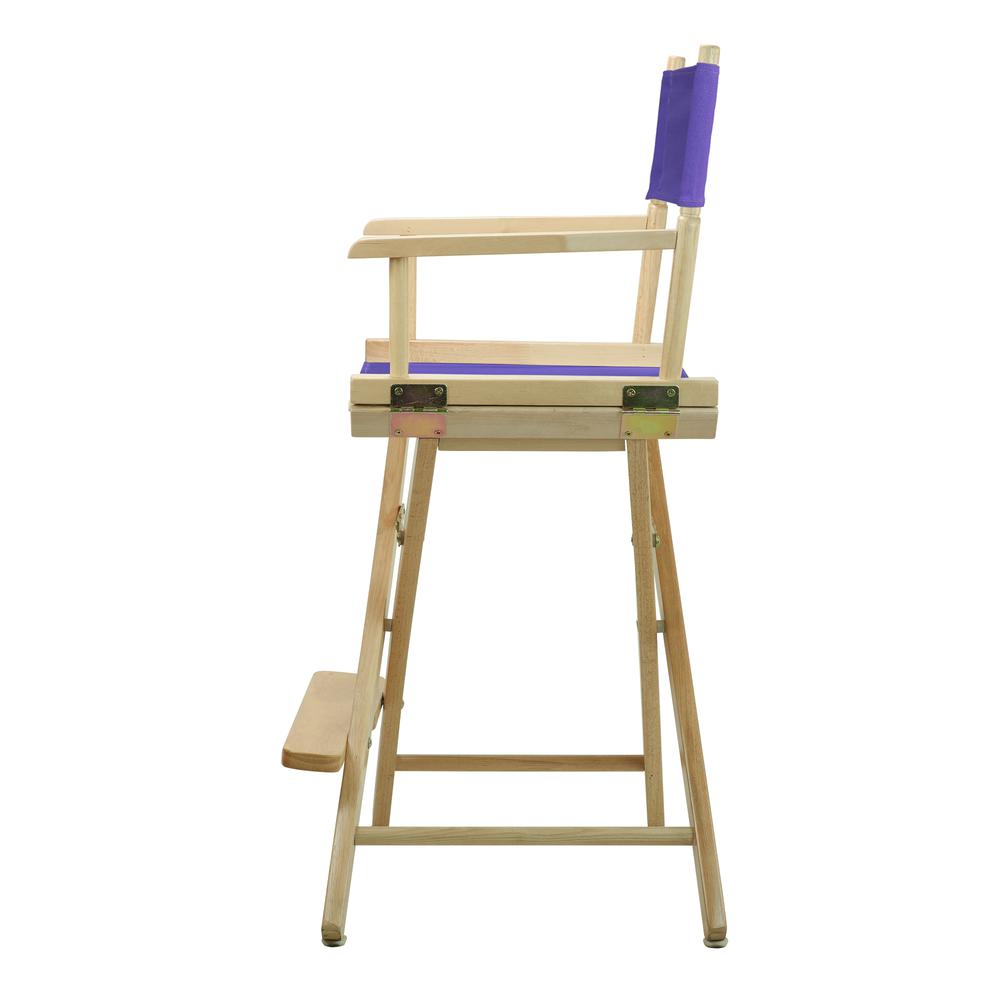 24" Director's Chair Natural Frame-Purple Canvas. Picture 2