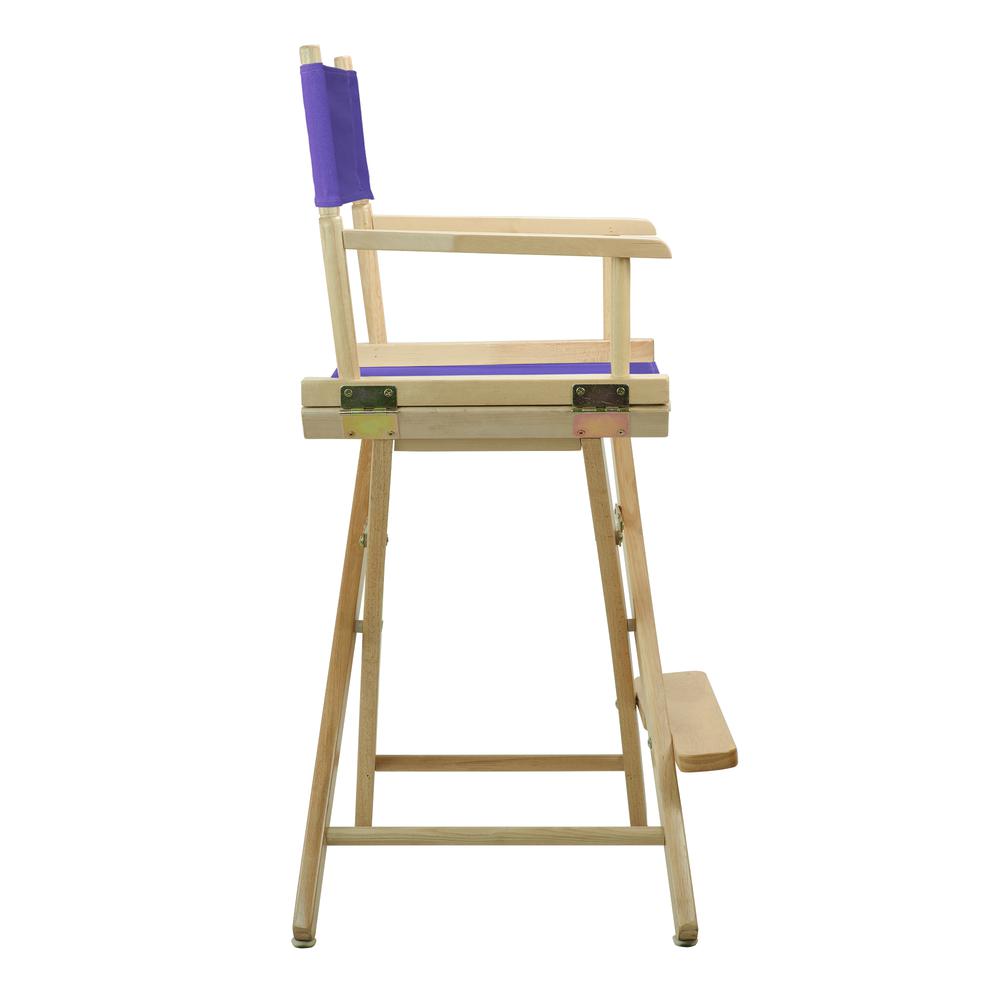 24" Director's Chair Natural Frame-Purple Canvas. Picture 3