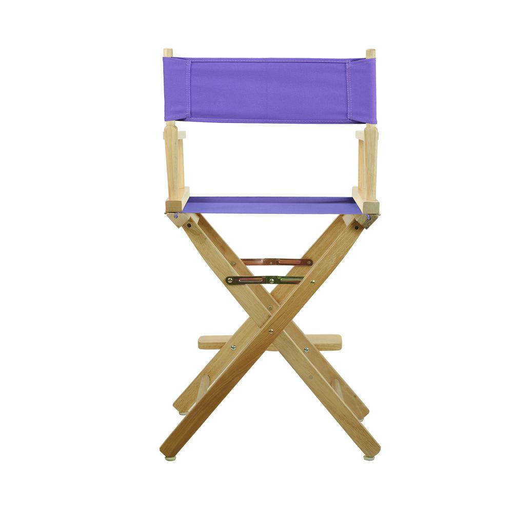 24" Director's Chair Natural Frame-Purple Canvas. Picture 4