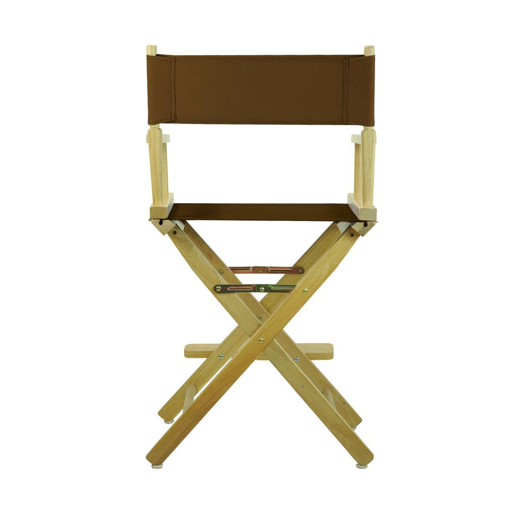 24" Director's Chair Natural Frame-Brown Canvas. Picture 4