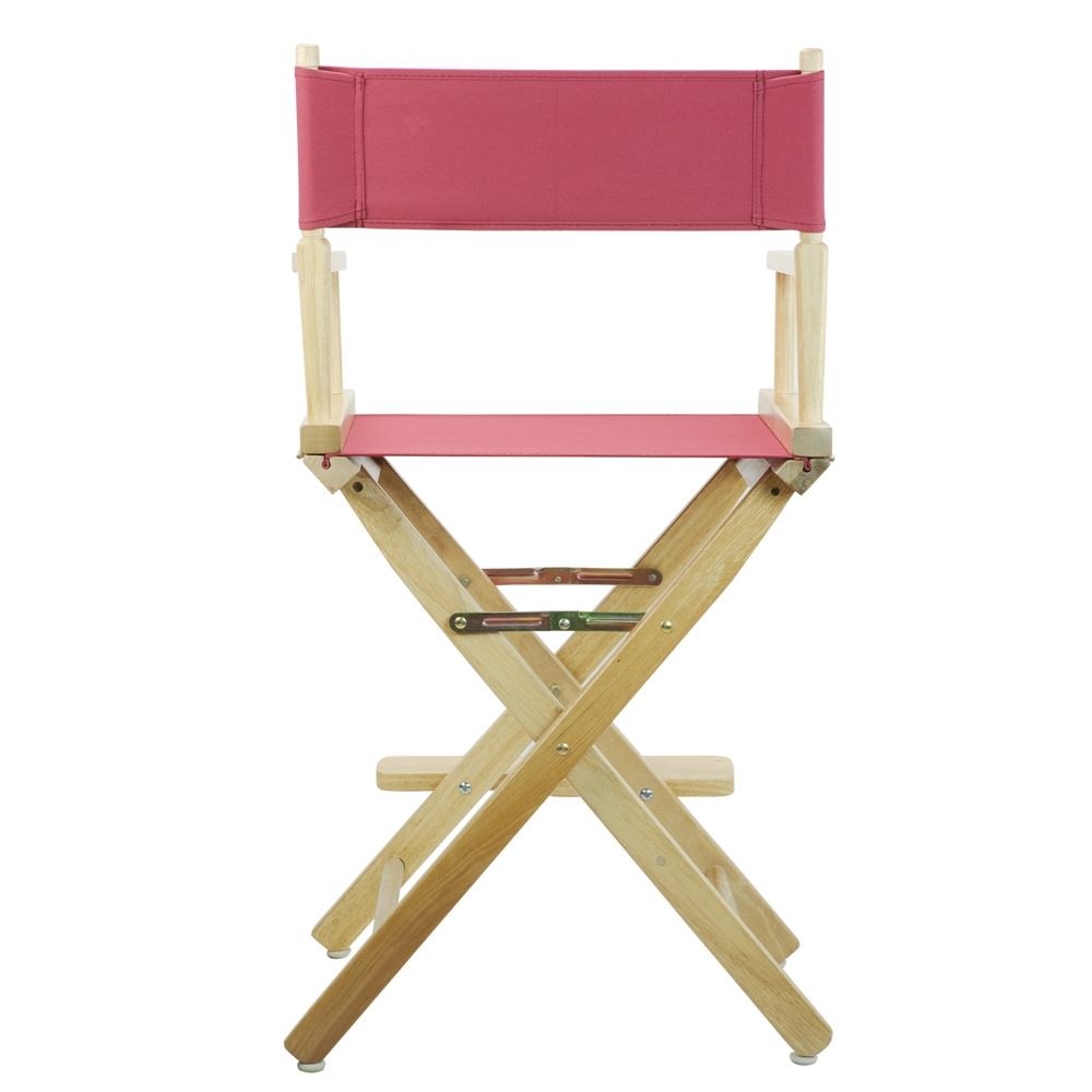 24" Director's Chair Natural Frame-Burgundy Canvas. Picture 4