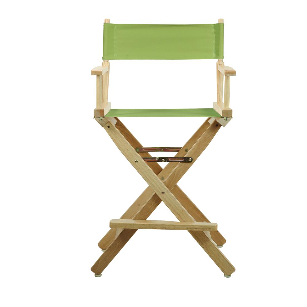 24" Director's Chair Natural Frame-Lime Green Canvas. Picture 1