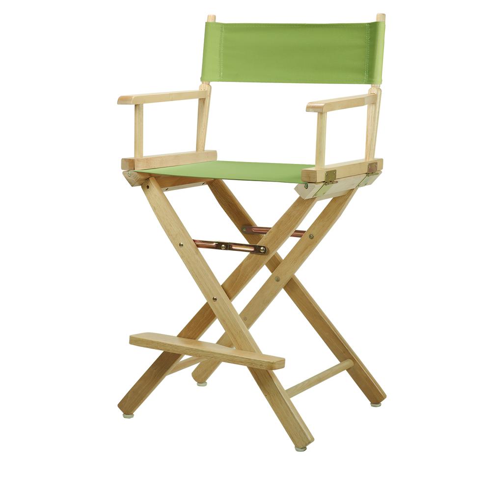 24" Director's Chair Natural Frame-Lime Green Canvas. Picture 5