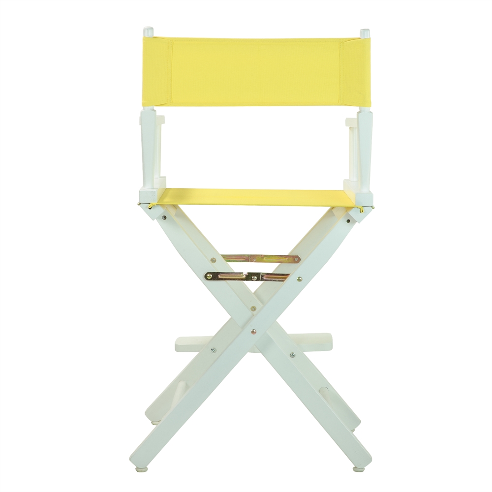24" Director's Chair White Frame-Yellow Canvas. Picture 4