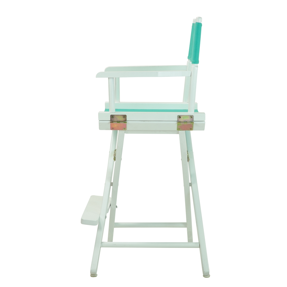 24" Director's Chair White Frame-Teal Canvas. Picture 3