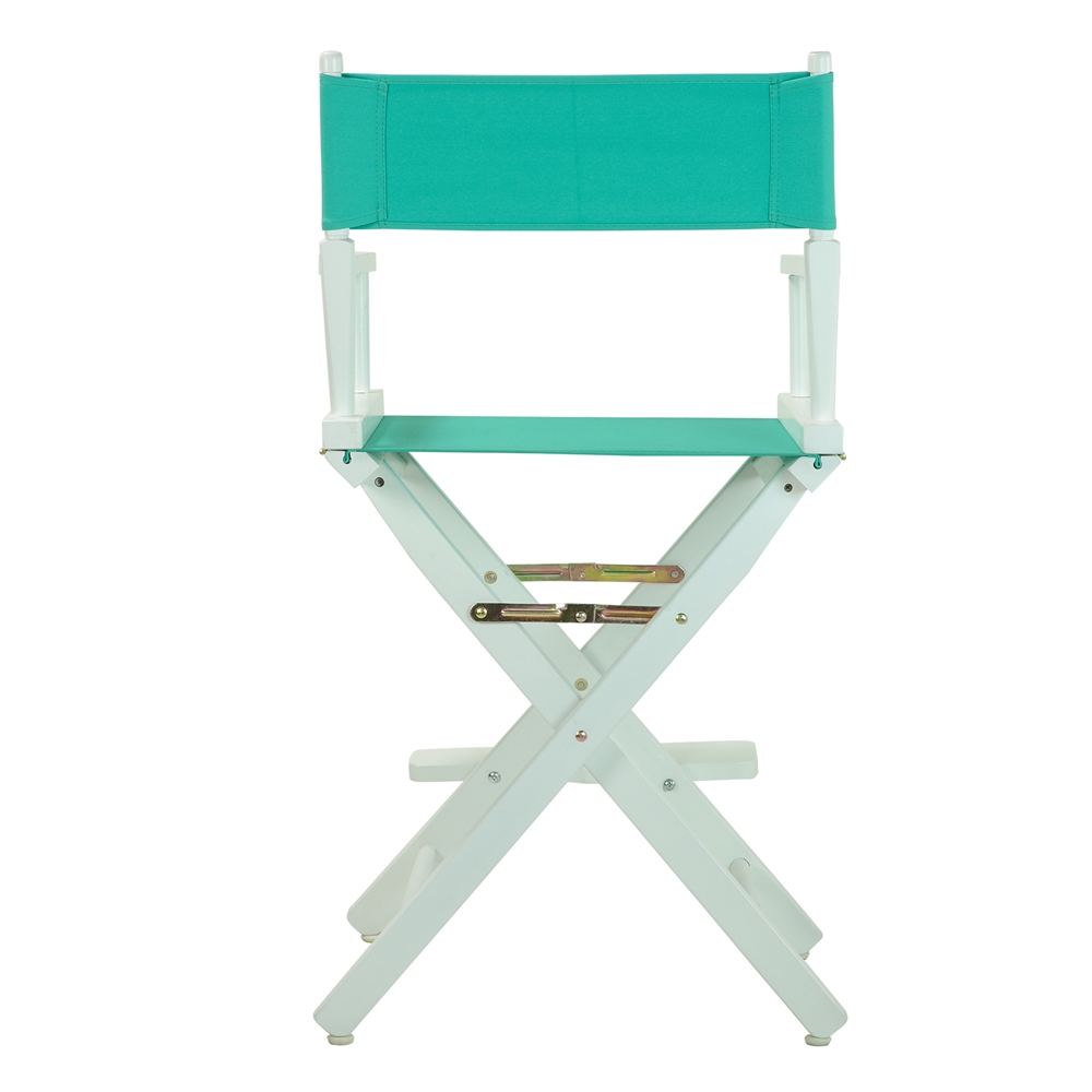 24" Director's Chair White Frame-Teal Canvas. Picture 4
