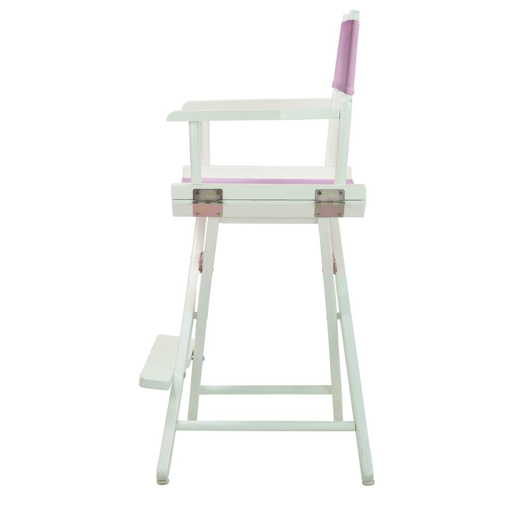 24" Director's Chair White Frame-Pink Canvas. Picture 2