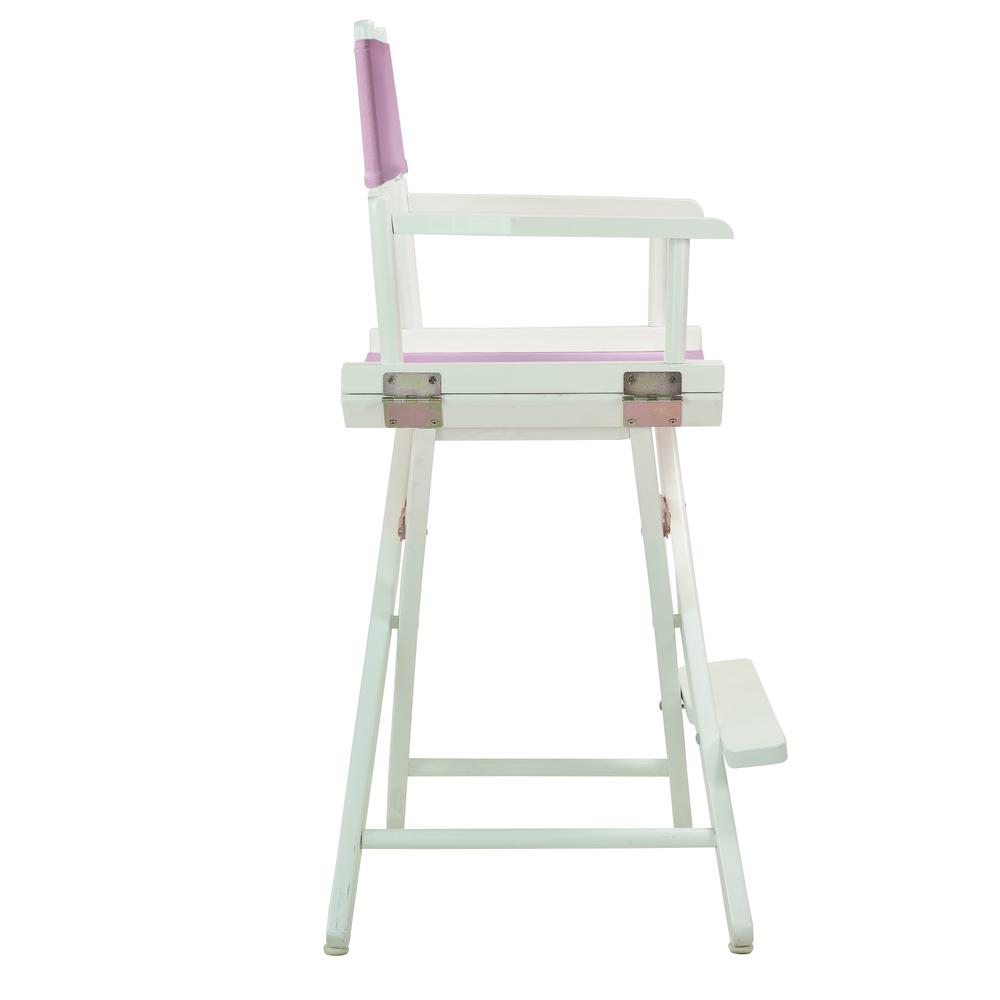 24" Director's Chair White Frame-Pink Canvas. Picture 3