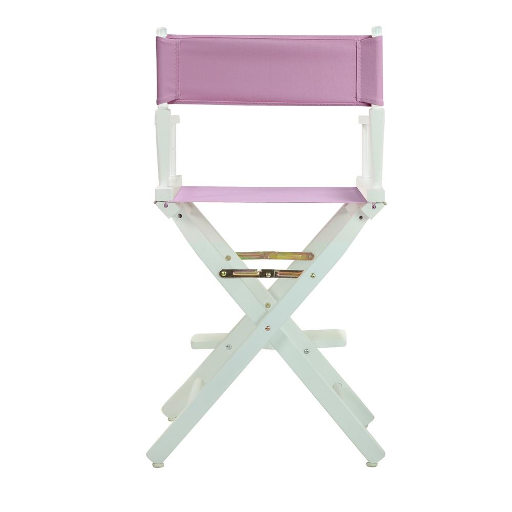 24" Director's Chair White Frame-Pink Canvas. Picture 4