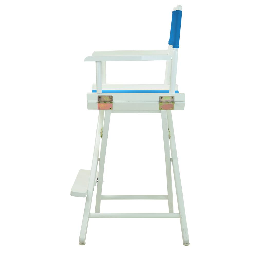 24" Director's Chair White Frame-Turquoise Canvas. Picture 2